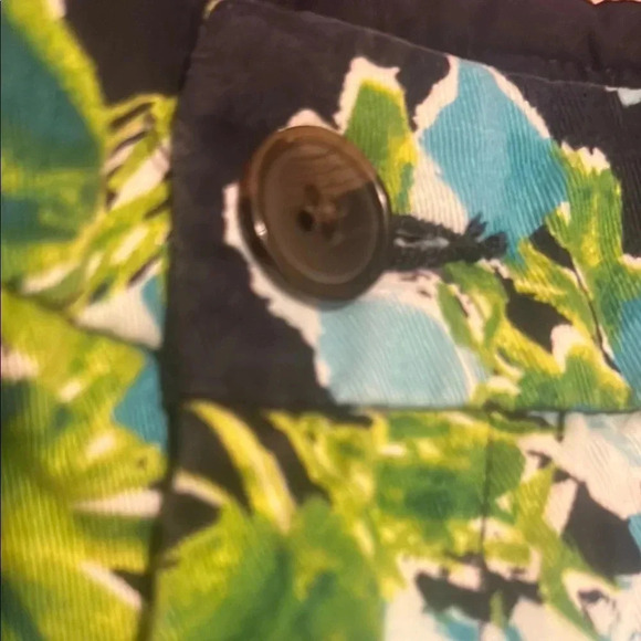 Women's Floral Shorts - Black and Green - Picture 6 of 8